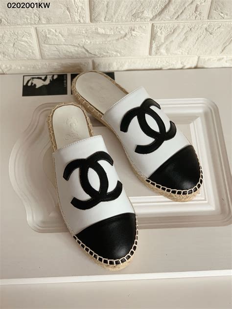 coco chanel slippers|Chanel espadrilles authentic.